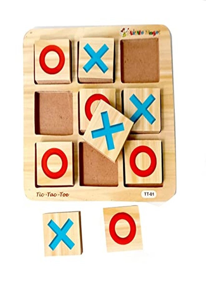 EL SMO Wooden Tic Tac Toe Puzzle Game for Kids, 9 Pieces - Image 3